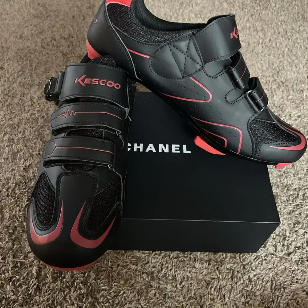 KESCOO Bike Cycling Shoes Unisex Shoes Size 47, US 13 Pelaton Compatible New
